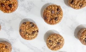 Yummy Bananas Oats and Chocolate Healthy Muffins