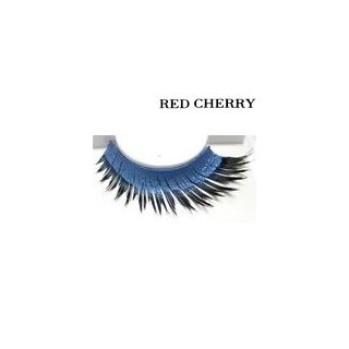 Red Cherry Shimmer & Feather Lashes - Dark Night