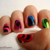 Rainbow ombre nails