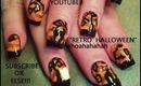 RETRO HALLOWEEN TREES CATS AND BATS: robin moses nail art design tutorial