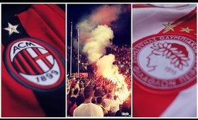 AC Milan vs Olympiacos- Fans run onto field & More | Paris ♡