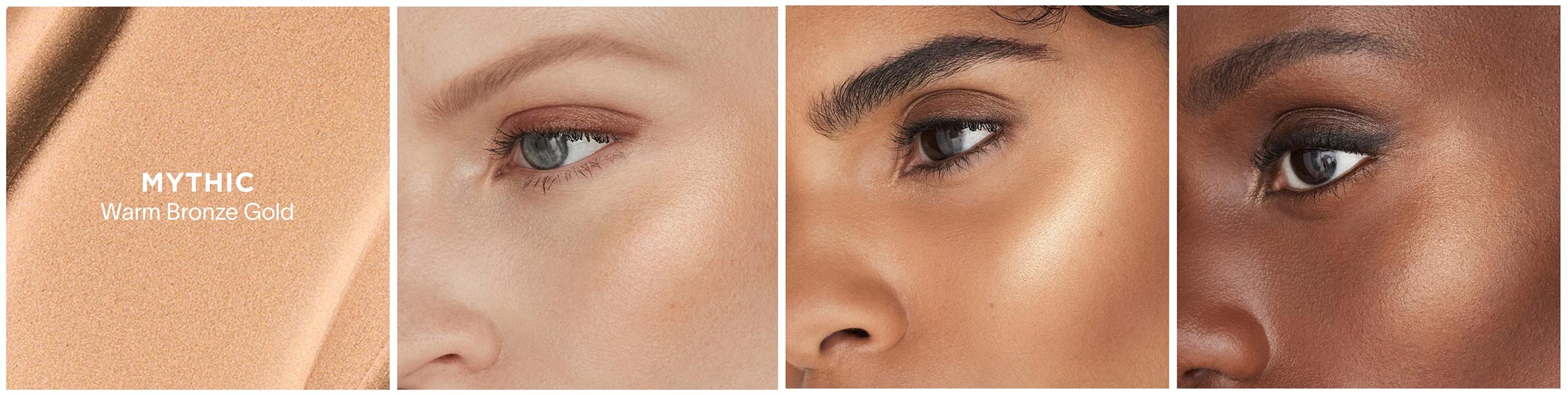 Hourglass Unreal Liquid Highlighter in shade Mythic on models