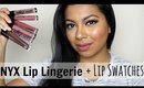 NYX Lip Lingerie Liquid Lipstick Lip Swatches | MissBeautyAdikt