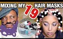 Fixing My DAMAGED Natural Hair & His DRY Beard GONE WRONG?! | MIXING 19 DEEP CONDITIONERS Together !