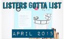 Listers Gotta List flip through | April 2015 #ListersGottaList