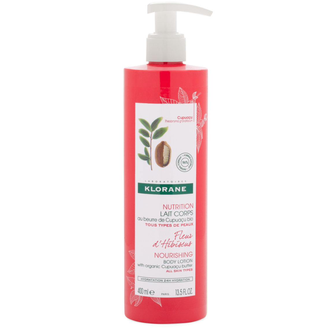 Klorane Hibiscus Flower Body Lotion with Cupuaçu Butter 13.5 fl oz alternative view 1 - product swatch.