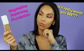 NEW MAYBELLINE  SUPERSTAY FOUNDATION REVIEW/TEST WEAR