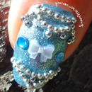 Winter Wedding Micro Beads Bridal Nail Art