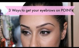 How to : 3 Ways to get your eyebrows on point | Makeup With Raji