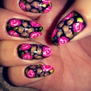 roses and leopard print 