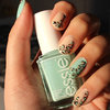 Leopard Mint Nails