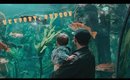 baby in a shark tunnel | newport, oregon