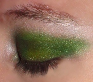 A Wicked themed eyeshadow for a friend going to the show