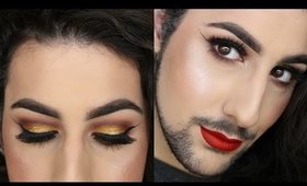 Easy Holiday Glam w/ Red Lip | Makeup Tutorial!