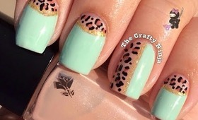 Half Moon Leopard Nails by The Crafty Ninja