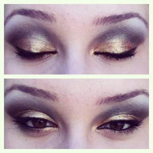 Cute crease with gold and black 