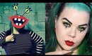 AAAHH!!! Real Monsters Oblina Makeup Tutorial and Halloween Costume DIY | 90s Nickelodeon