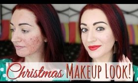 Christmas Makeup Tutorial! // How To Cover Acne, Scarring & Redness