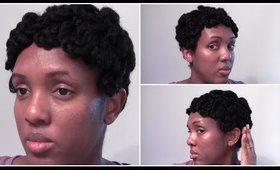 Pin Curled Two Strand Twists w/ Dark and Lovely Au Naturale Moisture L.O.C. | Natural Hair