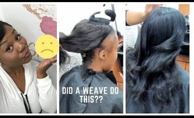 Full sew in with leave out! Middle part!!! Our growth journey day one!