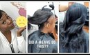 Full sew in with leave out! Middle part!!! Our growth journey day one!