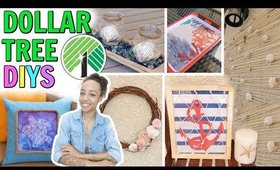 BEACH DOLLAR TREE DIY DECOR! SUMMER PATIO DECOR!