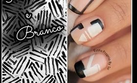 PRETO E BRANCO/ Unha Decorada