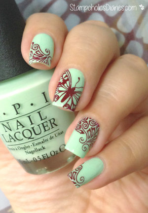 http://stampoholicsdiaries.com/2015/08/25/butterfly-nails-with-opi-konad-hehe-lady-queen/