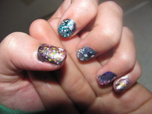 10-19-11 First attempt of galaxy nails.