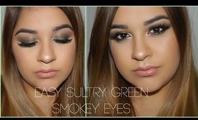 Easy Sultry Green Smokey Eyes using only 2 shadows! | EsmieMakeup