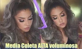 Peinado Media Coleta ALTA Voluminosa / Ariana Grande JLo ponytail hairstyle | auroramakeup