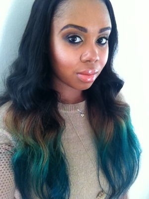 I miss my blue ombré weave ( color by yours truly) 