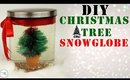 DIY CHRISTMAS TREE SNOWGLOBE | Easy HOLIDAY Room Decor