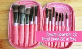 Review: Beauty Cosmetics Travel Brush Set in Rosey