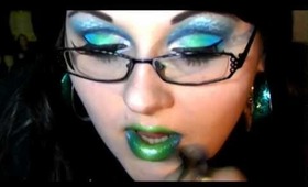 Aqua Lips:  Glama Girl Cosmetics Mermaid Inspired Makeup