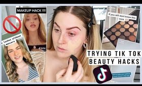 testing TIK TOK makeup hacks 🤔 including the foundation one and i... ugh 😭