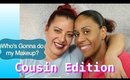 COUSIN DOES MY MAKEUP | Jessie Melendez