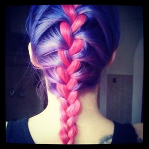 Want gorgeous pink and purple hair? Manic Panic has every thing you need it for! Just French Braid and go!