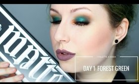 1 PALETTE FOR A WEEK (KAT VON D METAL/MATTE) - DAY 1: FOREST GREEN