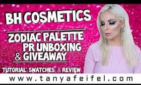 BH Cosmetics Zodiac Palette | PR Unboxing & Giveaway | Tutorial, Swatches, & Review | Tanya Feifel