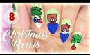 8. Christmas Bears nail art | Advent Calendar 2016