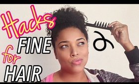 NATURAL HAIR HACKS for FINE THIN HAIR! | VOLUME BIG HAIR TOOLS | MelissaQ