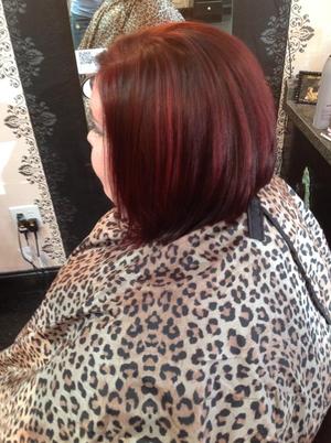 My hair was done by Jessica at Vintage Hair Loft in Anderson, SC.