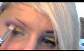 Yellow, Aqua, Purple Nicki Minaj Inspired Makeup Tutorial