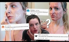 Trying Bella Thorne's QUESTIONABLE Skincare Routine