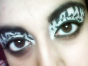 zebra print eyes.