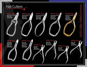 Manufacturers and Exporters of All kinds of Nail Nipper, Professional Nail Nipper, Heavy Duty Nail Cutter, Side Cutter, Barrel Spring Nail Cutter, Single Spring Nail Nipper, Double Spring Nail Nipper, Moon Shape Nail Cutter, Half Moon Shape Nail Cutter, Plain Handle Nail Cutter, Textured Handle, Flutted Handle, Arrow Point Nail Cutter, 
