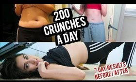 WHAT 200 CRUNCHES A DAY DID TO ME!! (Before and After Results)