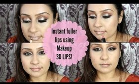 Beauty Hack ♡ Yay Or Nay 3D lips using makeup|| Makeup With Raji