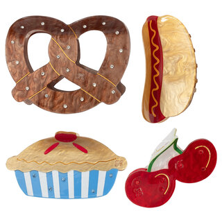 Frasier Sterling Snacks and Pie Claw Clip Set